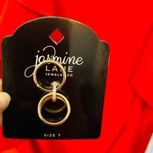 Gold 3 band rings Jasmine Lane size 7 NWT!